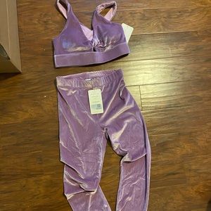 Fabletics purple velour set